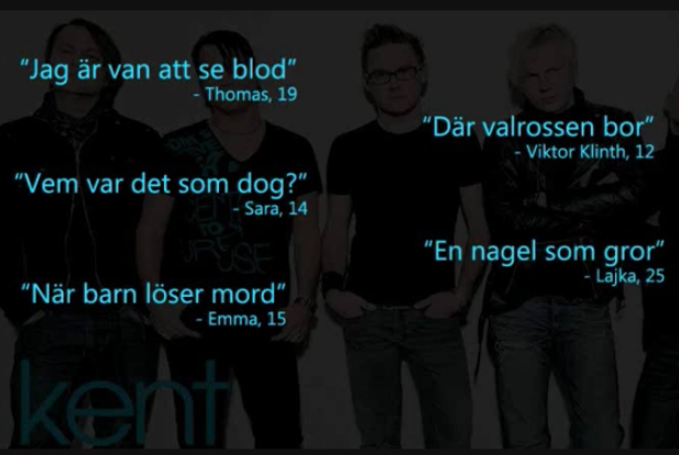 Så här ser det ut när Kent låter fel