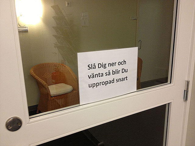 Väntan på att bli uppropad