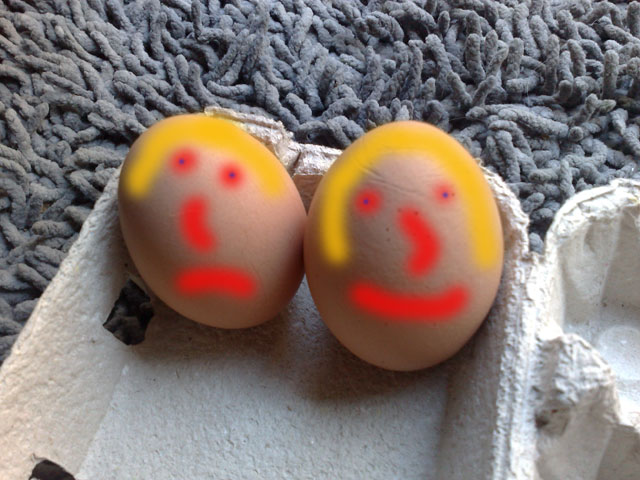 målade ägg