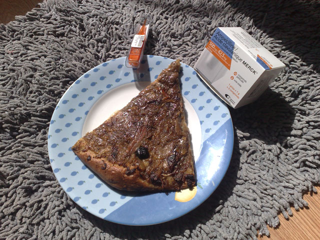pizza och medicin