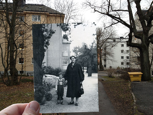 farmor i parken